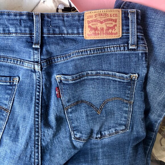 [Women W29] LEVIS Levi's 721 HIGH RISE SKINNY Jeans Blue Stretch Denim - Picture 5 of 9